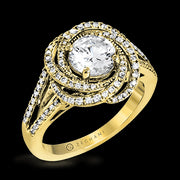 ZR1324 Engagement Ring in 14k Gold with Diamonds