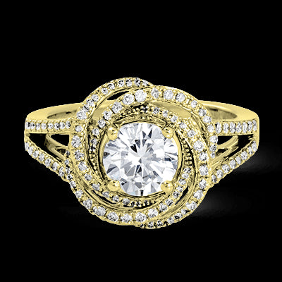 ZR1324 Engagement Ring in 14k Gold with Diamonds