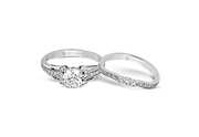ZR1336 Wedding Set in 14k Gold with Diamonds