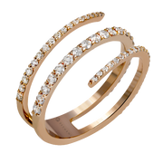 ZR1342 Right Hand Ring in 14k Gold with Diamonds