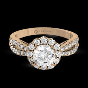ZR1346 Engagement Ring in 14k Gold with Diamonds