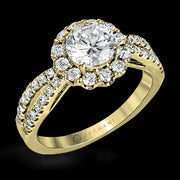 ZR1346 Engagement Ring in 14k Gold with Diamonds