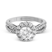 ZR1346 Engagement Ring in 14k Gold with Diamonds