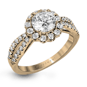 ZR1346 Engagement Ring in 14k Gold with Diamonds