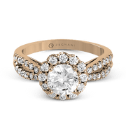 ZR1346 Engagement Ring in 14k Gold with Diamonds