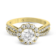 ZR1346 Engagement Ring in 14k Gold with Diamonds