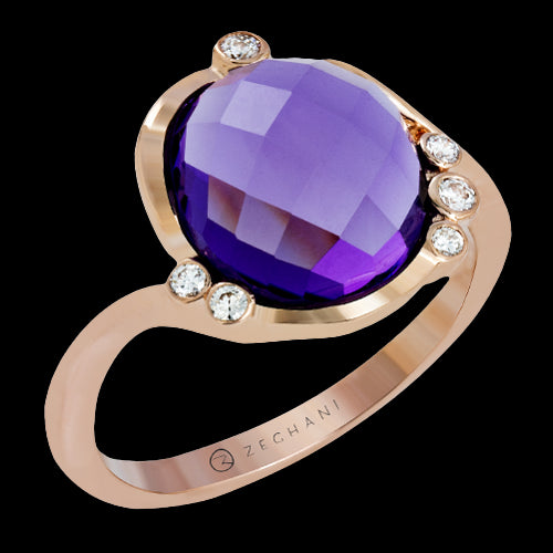 ZR1351 Color Ring in 14k Gold with Diamonds
