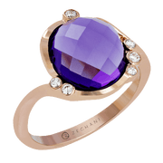 ZR1351 Color Ring in 14k Gold with Diamonds