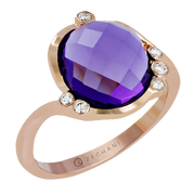 ZR1351 Color Ring in 14k Gold with Diamonds