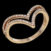 ZR1357 Right Hand Ring in 14k Gold with Diamonds