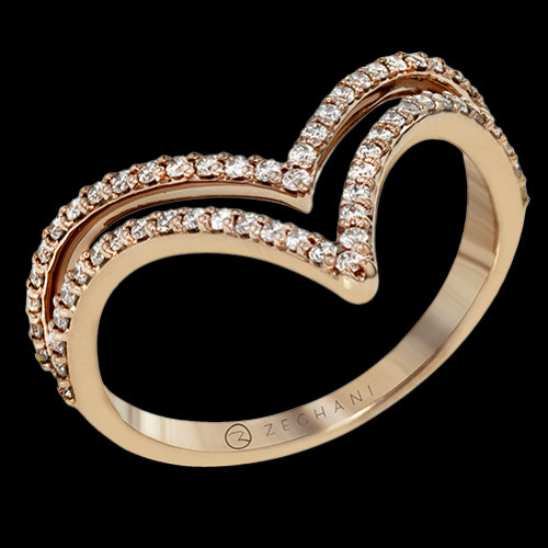 ZR1357 Right Hand Ring in 14k Gold with Diamonds