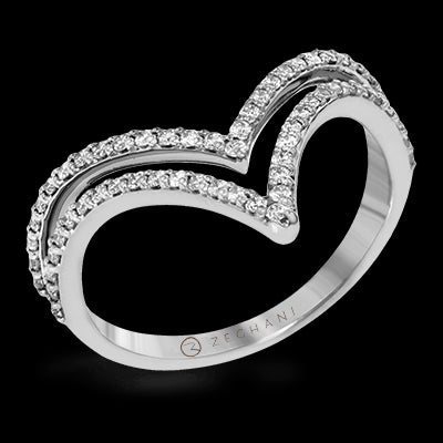 ZR1357 Right Hand Ring in 14k Gold with Diamonds