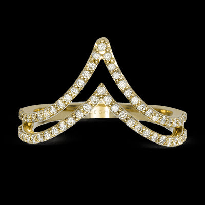 ZR1357 Right Hand Ring in 14k Gold with Diamonds