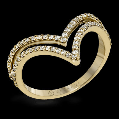 ZR1357 Right Hand Ring in 14k Gold with Diamonds