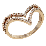 ZR1357 Right Hand Ring in 14k Gold with Diamonds