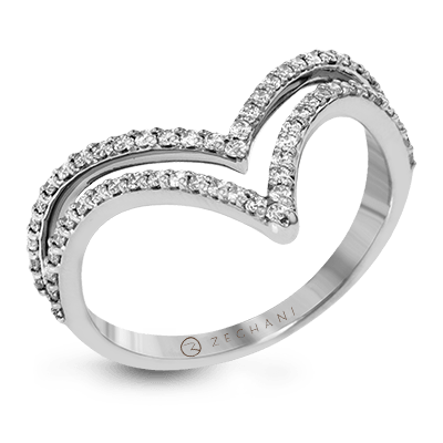 ZR1357 Right Hand Ring in 14k Gold with Diamonds