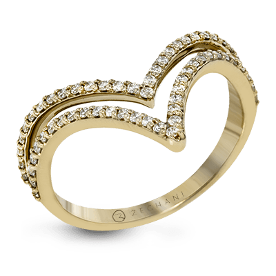 ZR1357 Right Hand Ring in 14k Gold with Diamonds