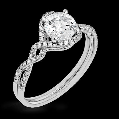 ZR1358 Engagement Ring in 14k Gold with Diamonds