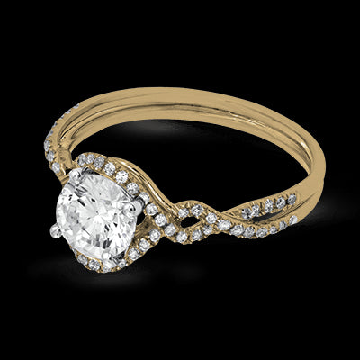 ZR1358 Engagement Ring in 14k Gold with Diamonds