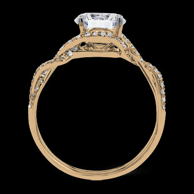 ZR1358 Engagement Ring in 14k Gold with Diamonds