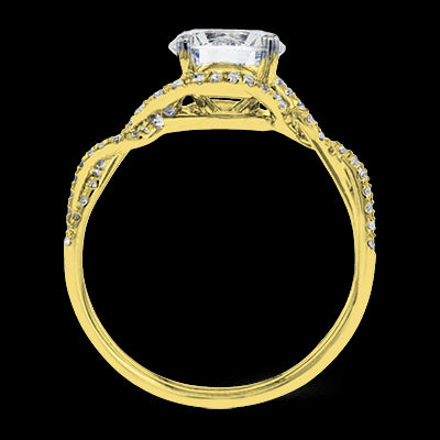 ZR1358 Engagement Ring in 14k Gold with Diamonds