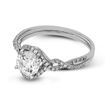 ZR1358 Engagement Ring in 14k Gold with Diamonds