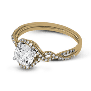 ZR1358 Engagement Ring in 14k Gold with Diamonds