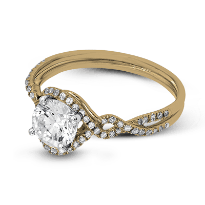 ZR1358 Engagement Ring in 14k Gold with Diamonds
