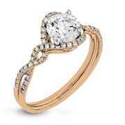 ZR1358 Engagement Ring in 14k Gold with Diamonds