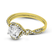 ZR1358 Engagement Ring in 14k Gold with Diamonds