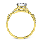 ZR1358 Engagement Ring in 14k Gold with Diamonds