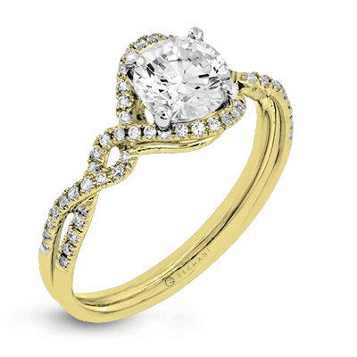 ZR1358 Engagement Ring in 14k Gold with Diamonds