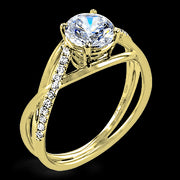 ZR1378 Engagement Ring in 14k Gold with Diamonds