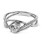 ZR1378 Engagement Ring in 14k Gold with Diamonds