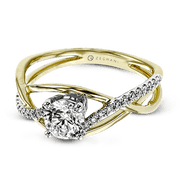 ZR1378 Engagement Ring in 14k Gold with Diamonds