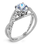 ZR1378 Engagement Ring in 14k Gold with Diamonds