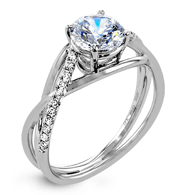 ZR1378 Engagement Ring in 14k Gold with Diamonds