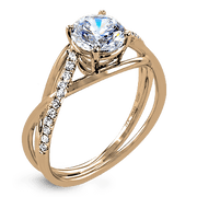 ZR1378 Engagement Ring in 14k Gold with Diamonds