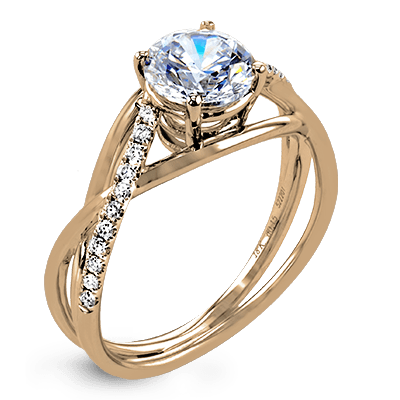ZR1378 Engagement Ring in 14k Gold with Diamonds