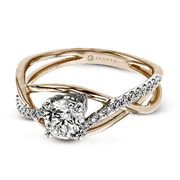 ZR1378 Engagement Ring in 14k Gold with Diamonds