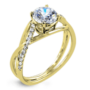 ZR1378 Engagement Ring in 14k Gold with Diamonds