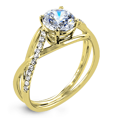 ZR1378 Engagement Ring in 14k Gold with Diamonds