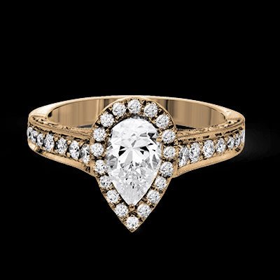 ZR1383 Engagement Ring in 14k Gold with Diamonds
