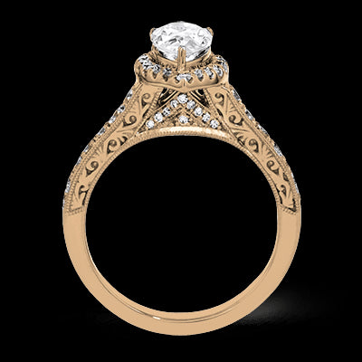 ZR1383 Engagement Ring in 14k Gold with Diamonds