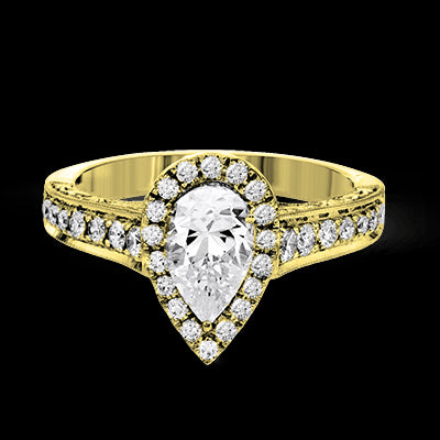 ZR1383 Engagement Ring in 14k Gold with Diamonds