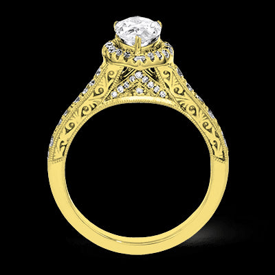ZR1383 Engagement Ring in 14k Gold with Diamonds