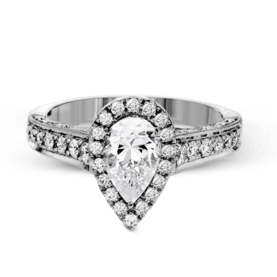 ZR1383 Engagement Ring in 14k Gold with Diamonds