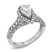 ZR1383 Engagement Ring in 14k Gold with Diamonds