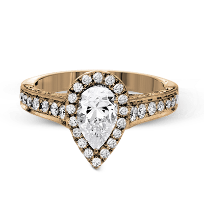 ZR1383 Engagement Ring in 14k Gold with Diamonds