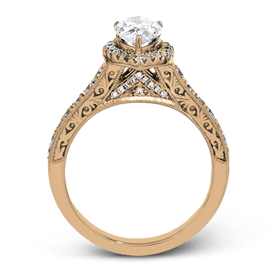 ZR1383 Engagement Ring in 14k Gold with Diamonds